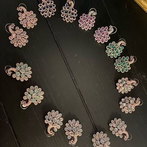 Gorgeous peacock CZ earrings.